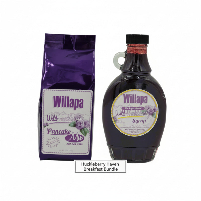 Huckleberry Pancake Mix and Sugar-Free Syrup Bundle