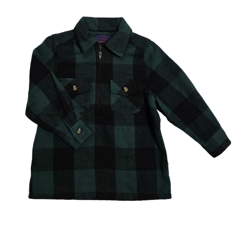 Kids Green Flannel-Willapa Outdoor