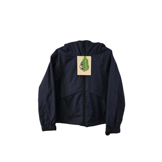 Black jacket with a brand tag on a light gray background-Willapa Outdoor