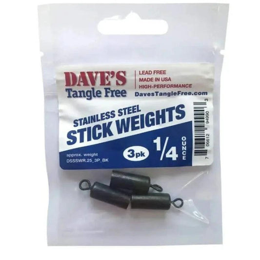 Dave's Tangle Free Steel Stick Fishing Weights | Grab-n-Go Packs - Willapa Marine & Outdoor