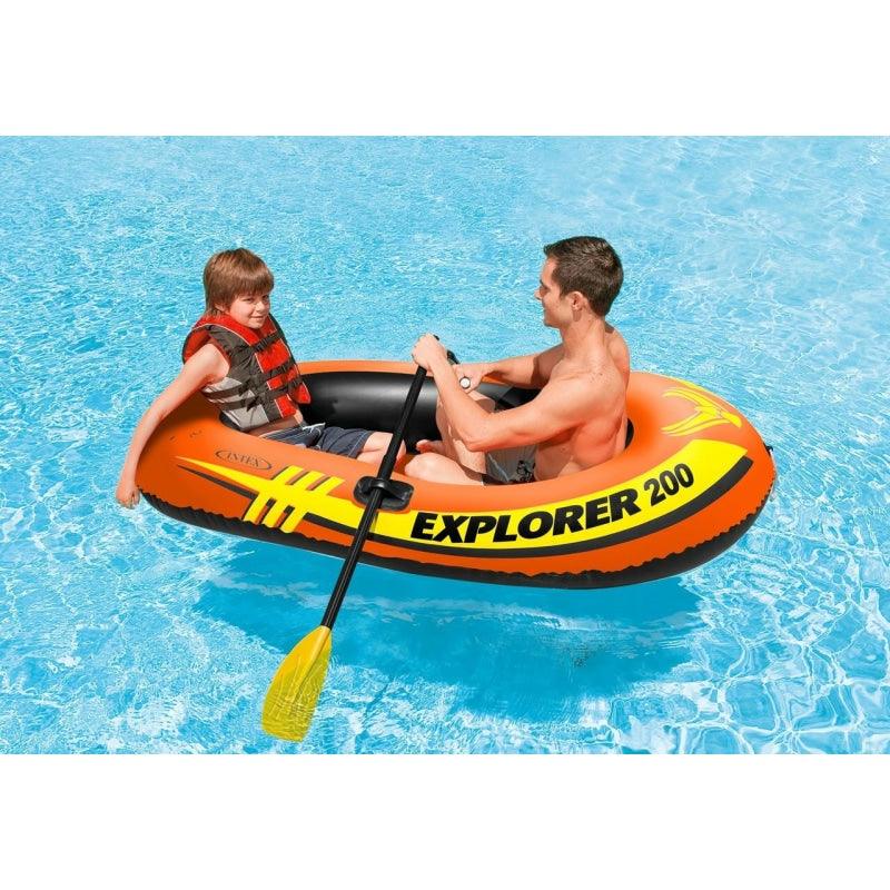 Intex - Explorer 200 Inflatable Boat Set - 2 Person - Willapa Marine & Outdoor