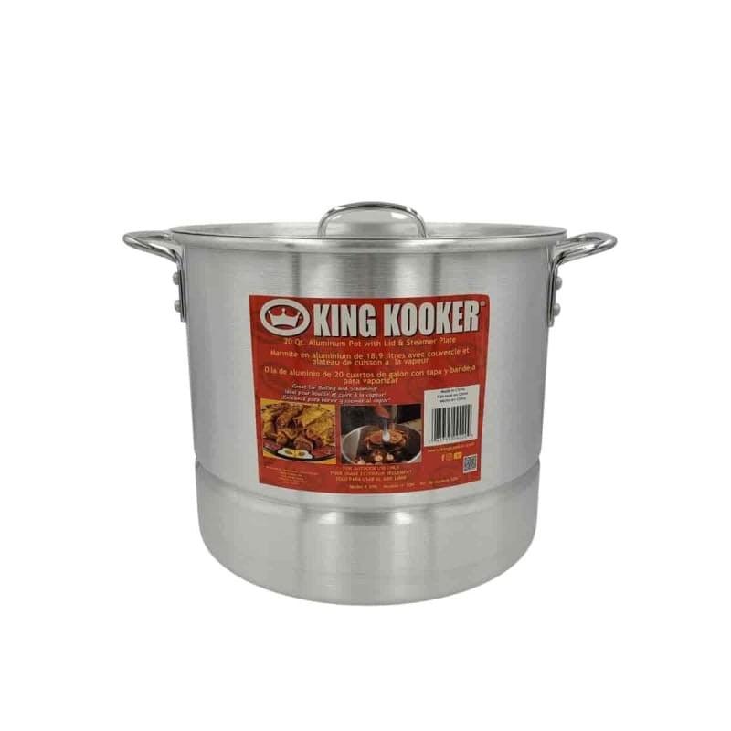 King Kooker Aluminum Pot with Lid & Steamer Plate - Willapa Outdoor