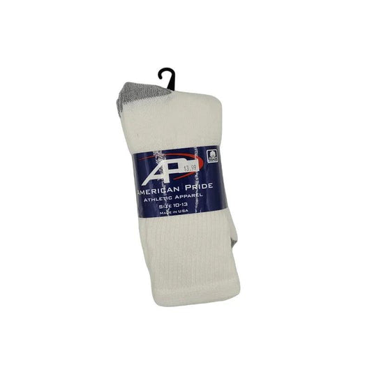 American Pride White Crew Socks - 3 Pack - Willapa Marine & Outdoor