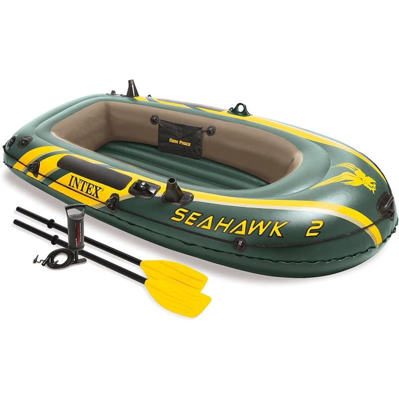 Intex Seahawk 2 Inflatable 2 Person Boat Set with Oars & Air Pump - Willapa Marine & Outdoor