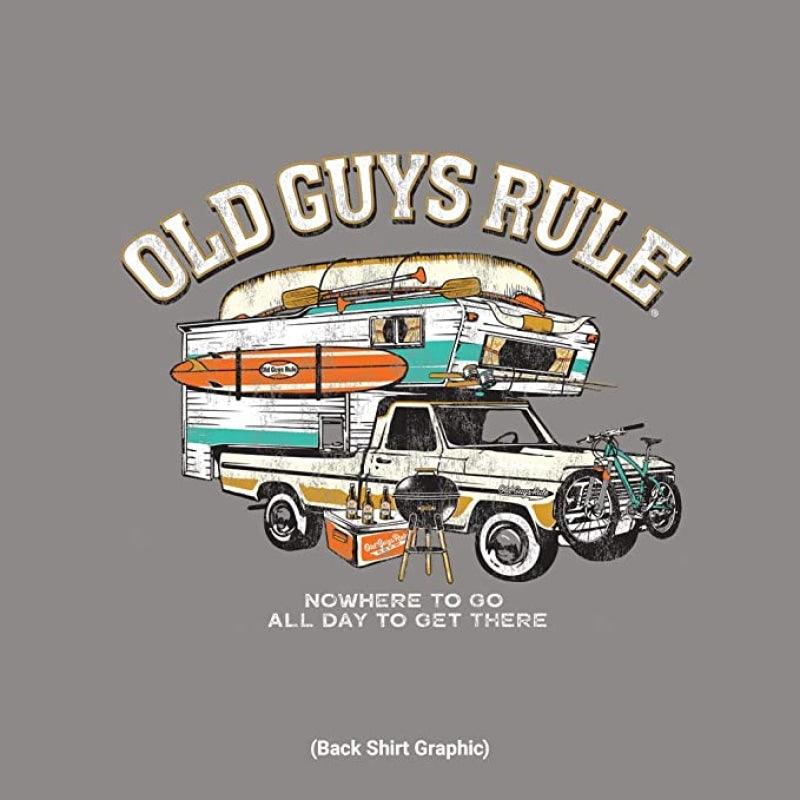 OLD GUYS RULE T-Shirt - Nowhere Vacation - Gravel - Willapa Outdoor