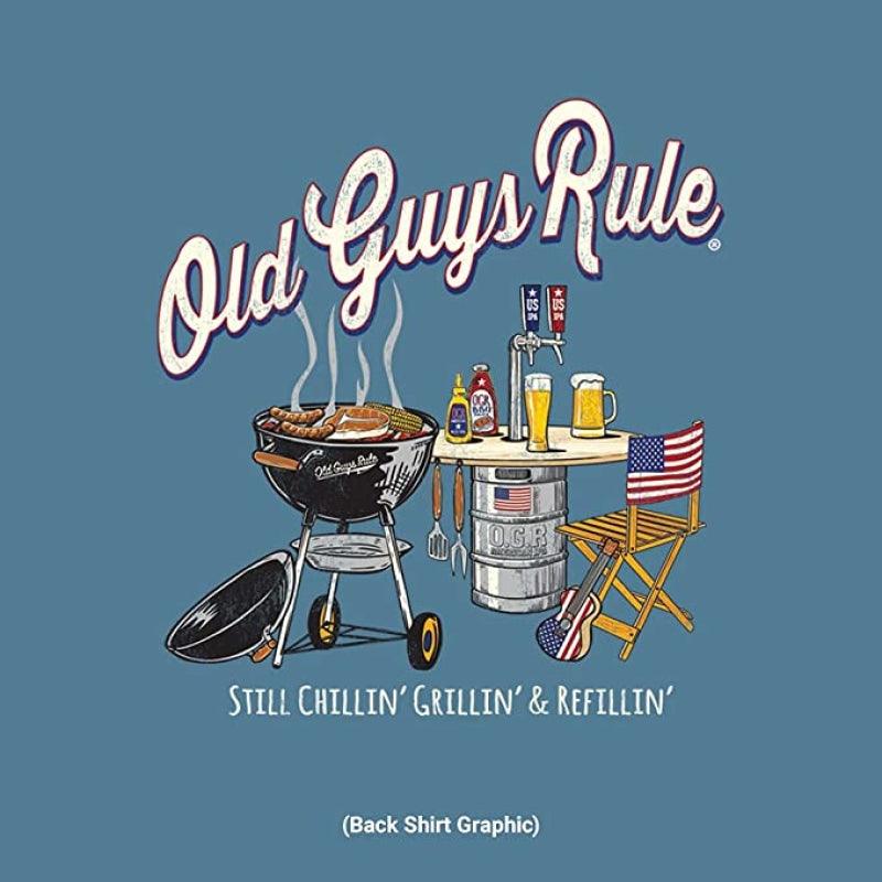 OLD GUYS RULE T-Shirt - Still Grillin-Indigo Heather - Willapa Outdoor