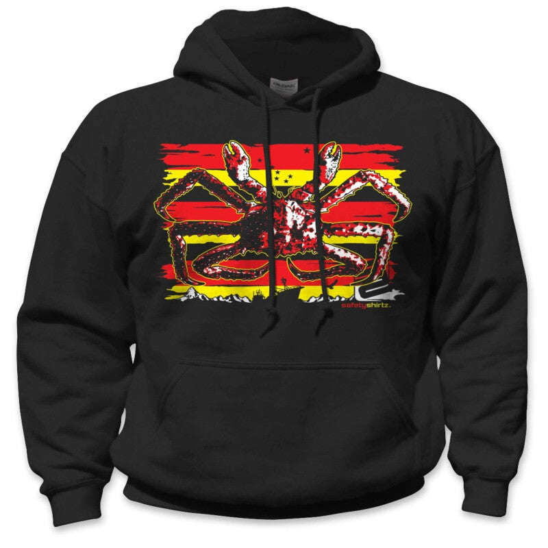 SafetyShirtz - King Crab Safety Hoodie - Red/Yellow/Black - Willapa Outdoor