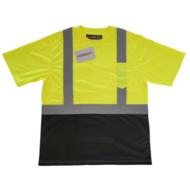 Work Ready HIVIS Black Short-Sleeve Safety Shirt - Willapa Outdoor