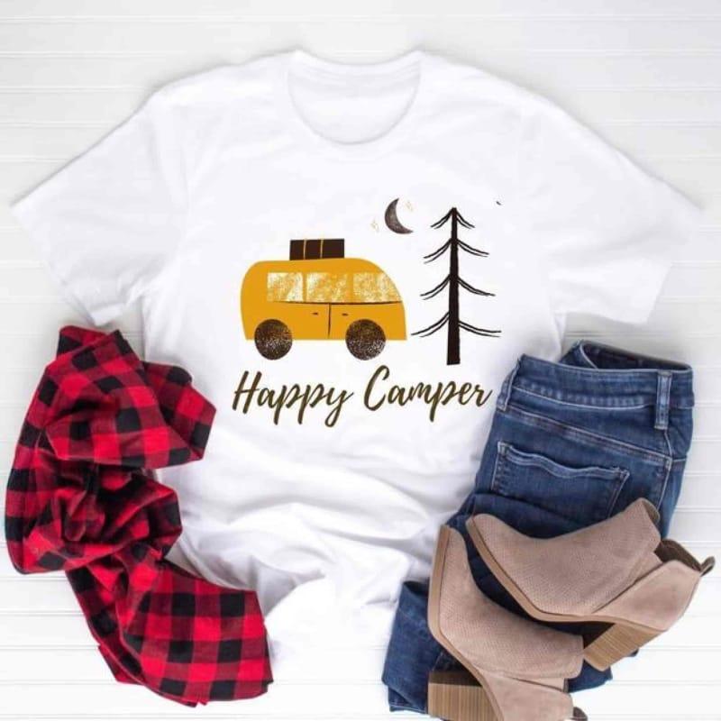 Happy Camper T-Shirt - Willapa Marine & Outdoor